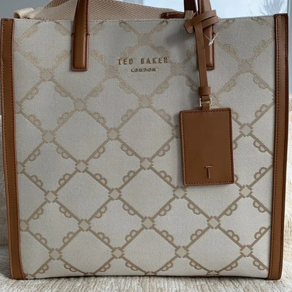 💝💝💝 Ted Baker London Beige/brown Flo Tote Bag NEW💝💝💝 - Picture 5 of 11